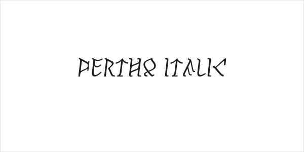 Pertho Italic Logo
