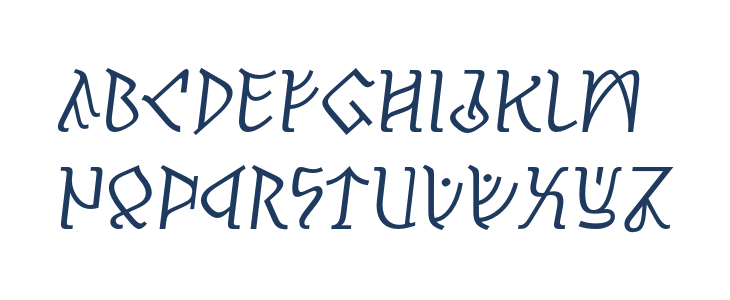 Pertho Italic Lowercase