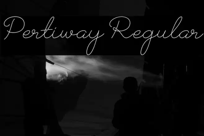 Pertiway Regular Schriftart examples