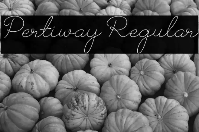 Pertiway Regular Schriftart examples