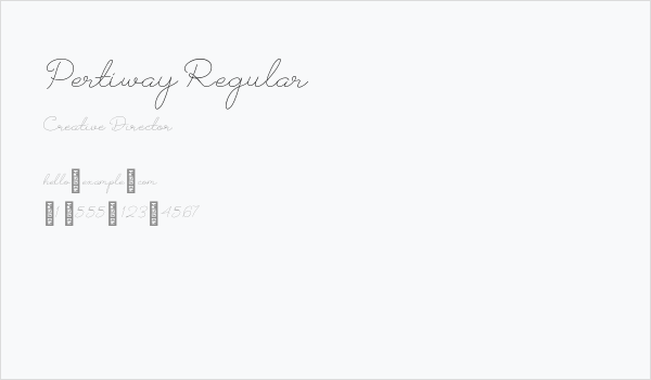 Pertiway Regular Business Card