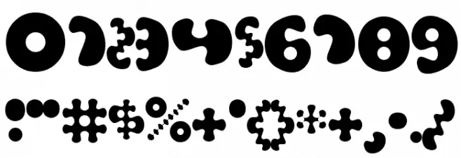 Perturb the Outline Curved Font OTHER CHARS