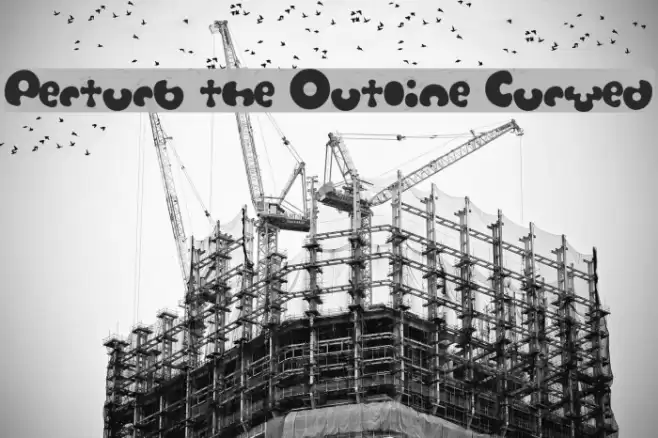 Perturb the Outline Curved Font examples