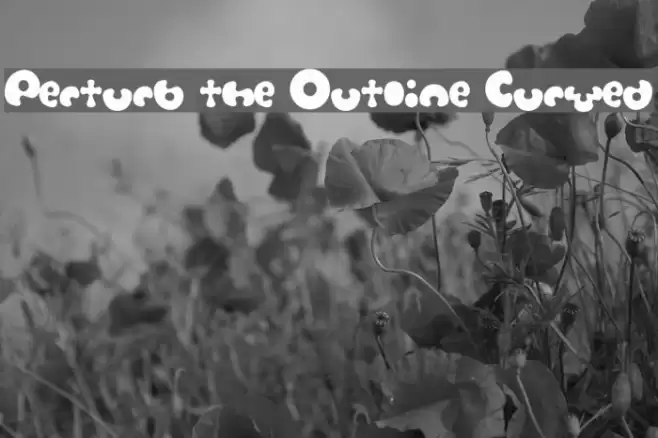 Perturb the Outline Curved Font examples