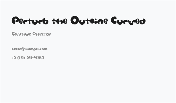 Perturb the Outline Curved Business Card