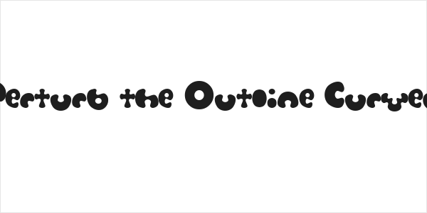 Perturb the Outline Curved Logo