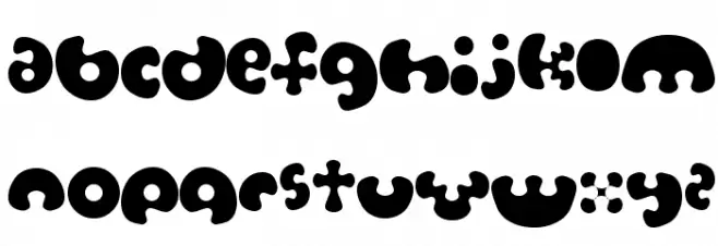 Perturb the Outline Curved Fonte MINÚSCULAS