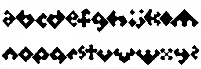 Perturb the Outline Diagonal Schriftart Kleinbuchstaben