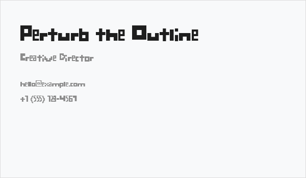 Perturb the Outline Business Card