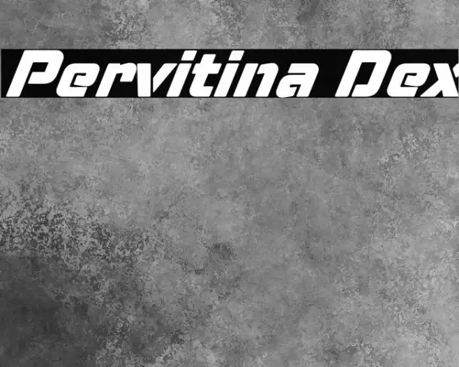 Pervitina Dex Font examples