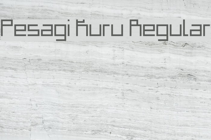 Pesagi Kuru Regular Font examples