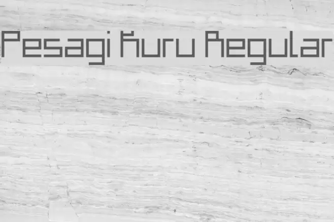 Pesagi Kuru Regular Font examples