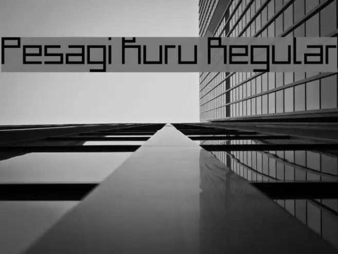 Pesagi Kuru Regular Font examples