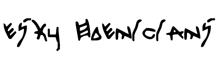 Pesky Phoenicians  Frei Schriftart Herunterladen