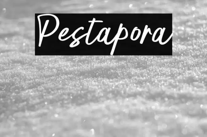 Pestapora Font examples