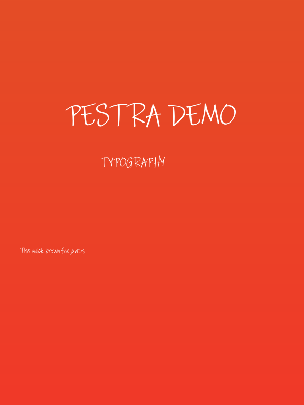 Pestra Demo Poster