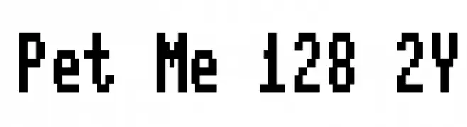 Pet Me 128 2Y  フリーフォントのダウンロード