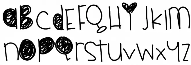 PetLove Schriftart Kleinbuchstaben