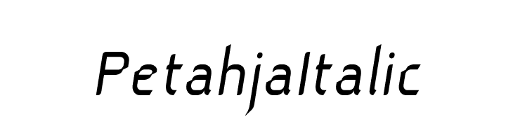 Petahja Italic  नि: शुल्क फ़ॉन्ट्स डाउनलोड