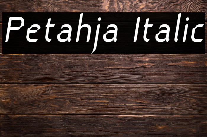 Petahja Italic Example 2
