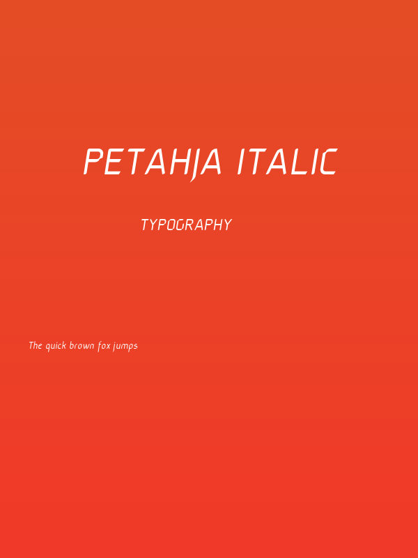 Petahja Italic Poster