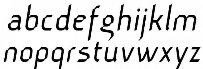 Petahja Italic Caratteri MINUSCOLO