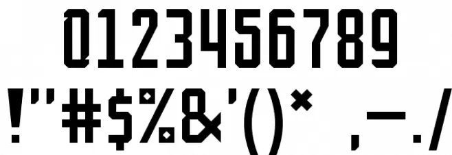 Petak Square Regular Font OTHER CHARS