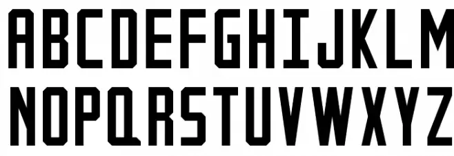 Petak Square Regular Шрифта ВЕРХНИЙ