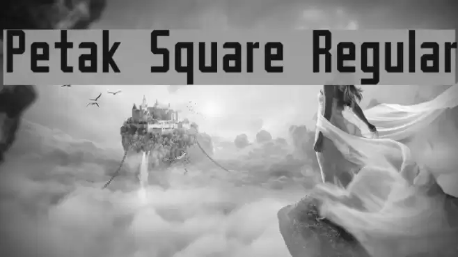 Petak Square Regular 字体 examples