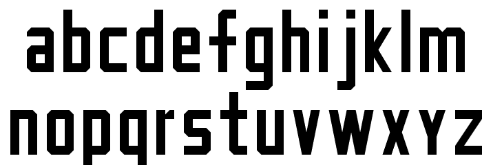 Petak Square Regular Font LOWERCASE