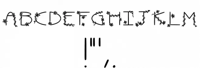 Petals And Vines Regular Font Alte caractere