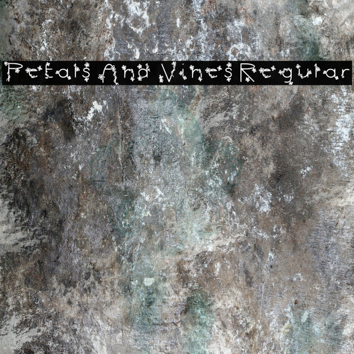 Petals And Vines Regular Font examples