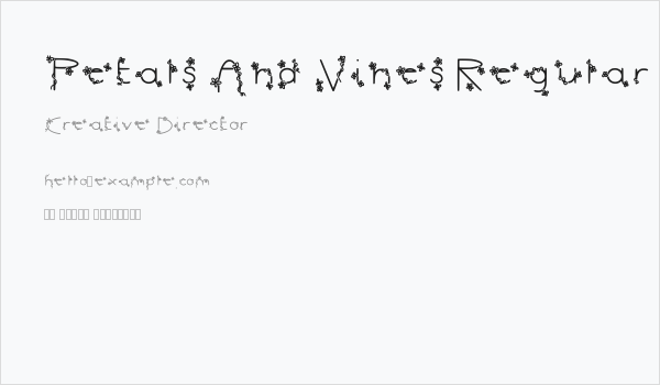 Petals And Vines Regular Business Card