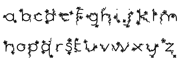 Petals And Vines Regular Font LOWERCASE