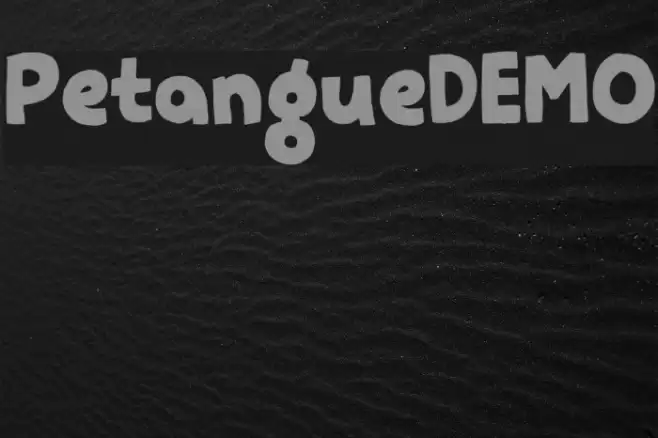 PetangueDEMO Font examples