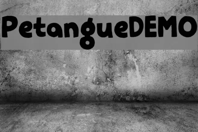 PetangueDEMO Font examples
