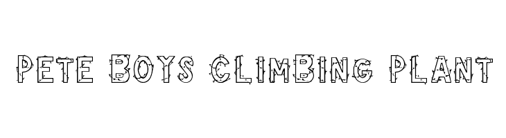 Pete Boys Climbing Plant  Скачать бесплатные шрифты