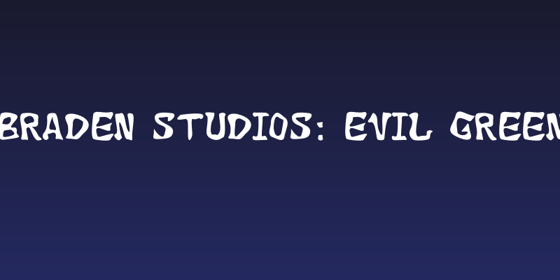 Peter Braden Studios: Evil Green Plant Social Header