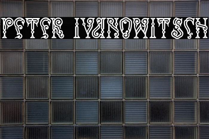 Peter Ivanowitsch Шрифта examples