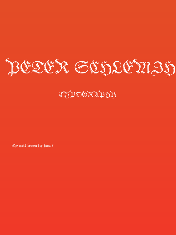 Peter Schlemihl Poster