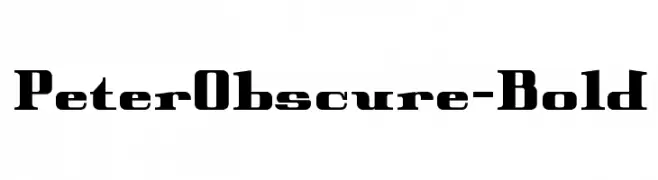 PeterObscure-Bold  font caratteri gratis