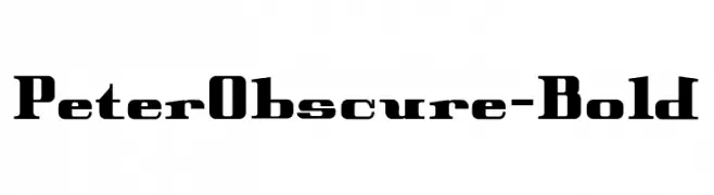 PeterObscure-Bold  font caratteri gratis