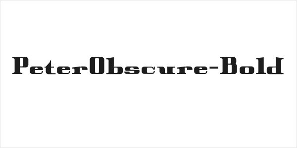 PeterObscure-Bold Logo