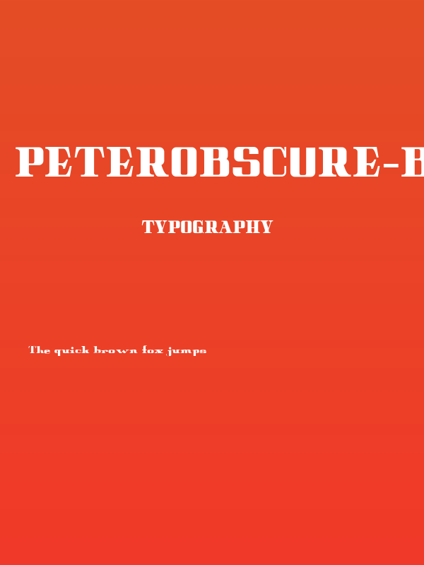 PeterObscure-Bold Poster