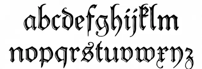 PeterSchlemihl फ़ॉन्ट लोअरकेस