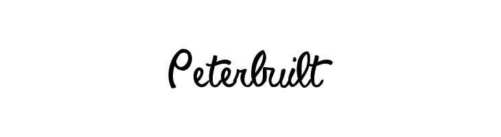 Peterbuilt Font
