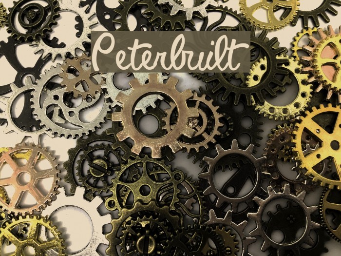 Peterbuilt Font examples