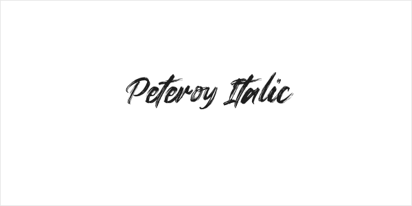 Peteroy Italic Logo