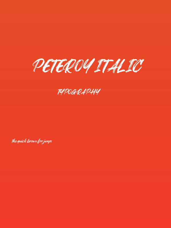 Peteroy Italic Poster