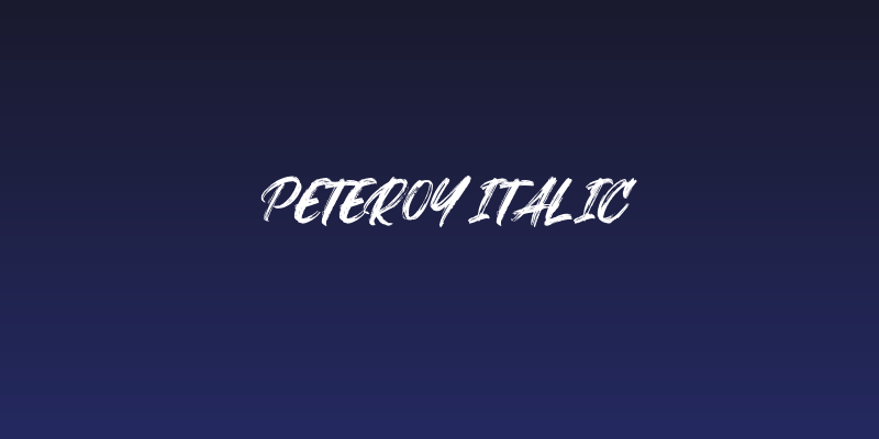 Peteroy Italic Social Header